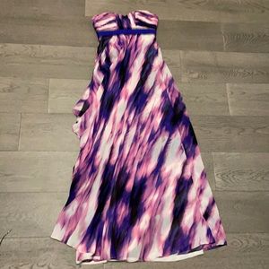 Strapless sweetheart maxi dress in purple. Size 2.